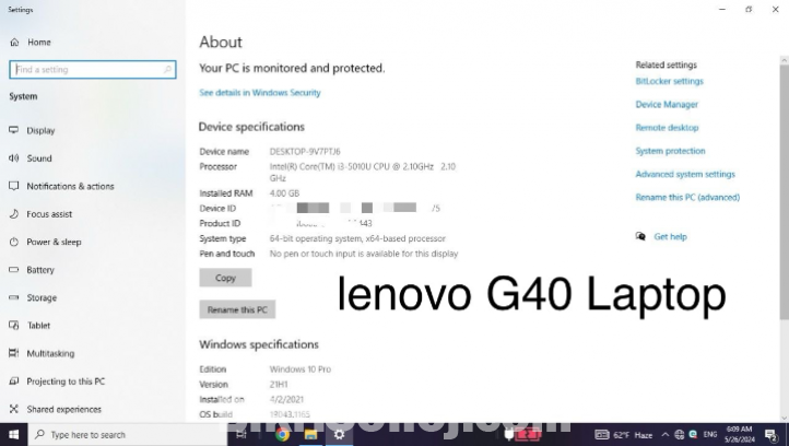 Lenovo G40 corei3 Laptop